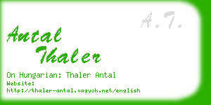 antal thaler business card